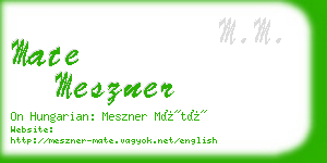 mate meszner business card